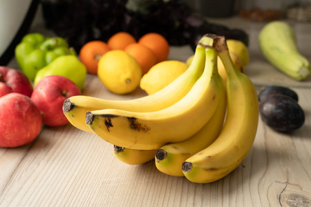 Fresh fruits at the kitchen for Healthy Lifestyleの写真素材