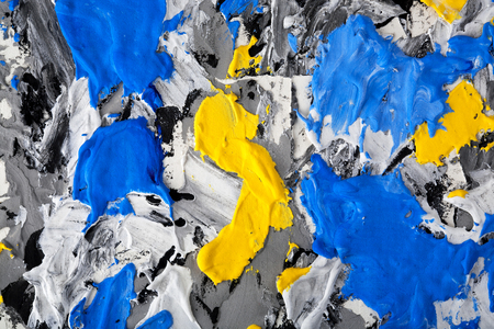 blue yellow gray black and white backgroundの写真素材