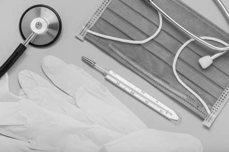 Protective mask against viruses and flu during an epidemicの写真素材