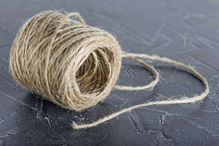 A skein of jute twine, consisting of two threads twisted together.