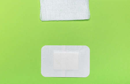 medical plaster and medical bandage for injuriesの写真素材