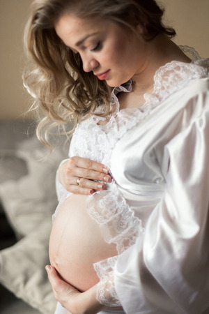 Portrait of pregnant womanの写真素材