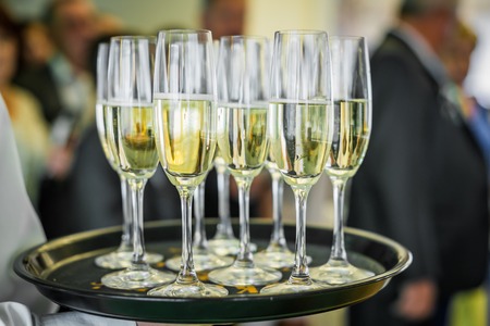 Champagne on a tray