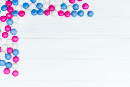 Frame from colorful mint candiesの写真素材