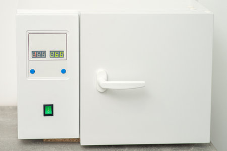 Ultrasonic tools cleaner. Machine for disinfection of medical toolsの写真素材