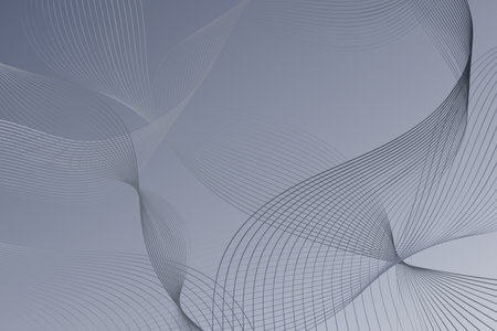 A plain blue background with intersecting lines and curved formationsのイラスト素材