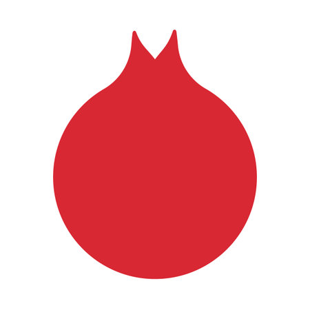 Bright red garnet line icons depict the fruit unique shape and characteristics. These icons emphasize simplicity and playfulness in fruit representation, perfect for various designs.のイラスト素材