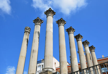 The Spanish city of Cordoba has remains of a Roman temple  The building was situated on a podium and consisted of 26 marble columns の写真素材