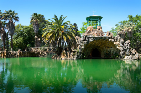 The Sama Park is unusual garden built at the end of the 19th century in the colonial style  It has beautiful artificial lakes, canals, grottos and bridges の写真素材