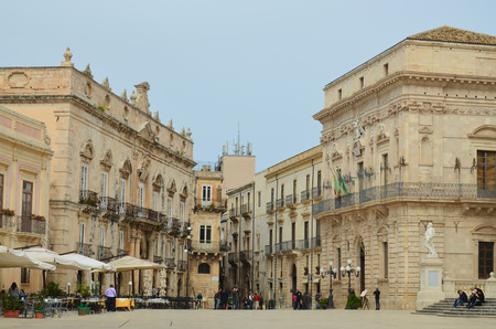 The Piazza Duomo is one of the most beautiful baroque piazzas in Sicily.のeditorial素材