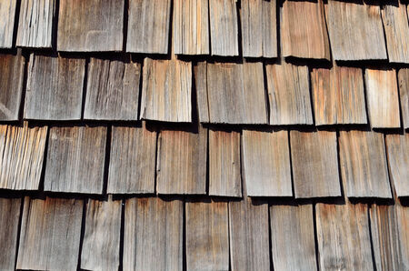 Roof shingles are a roof consisting of individual overlapping elements.の写真素材