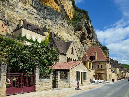 La Roque Gageac is one of France's most beautiful villages.の写真素材