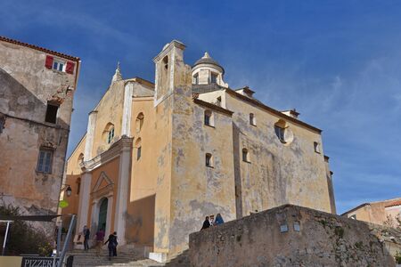 Within the ancient fortress there are many long stairways and narrow walkways between quaint old houses.のeditorial素材