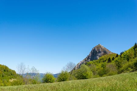 Meadow near Montsegur communeの写真素材
