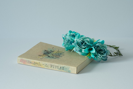 Flower and the bookの写真素材