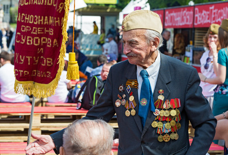 Holiday, Victory day in Moscow, Gorky Park,  May 9, 2016のeditorial素材