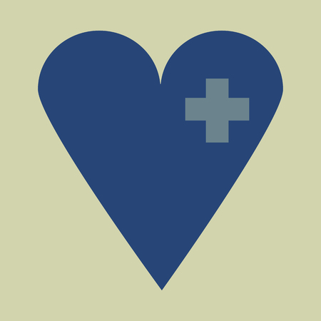 HEART ICON. VECTOR ILLUSTRATIONのイラスト素材