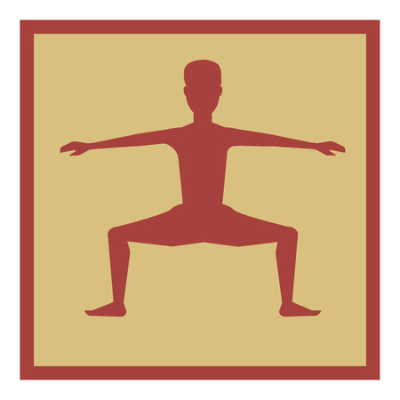 YOGA POSE. ICON. VECTOR ILLUSTRATIONのイラスト素材