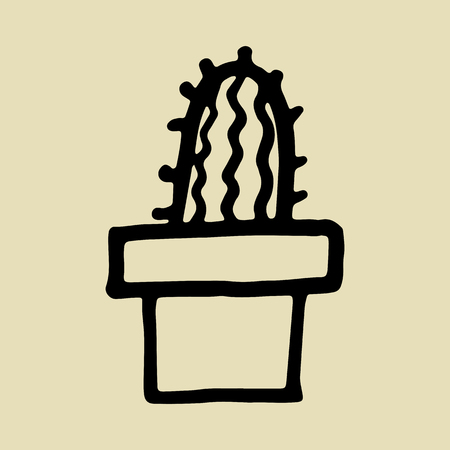 cactus. Hand-drawn vector illustration.のイラスト素材