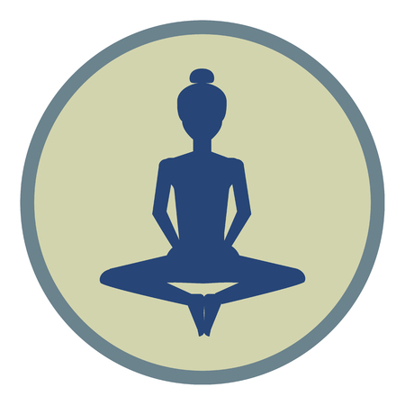YOGA POSE. ICON. VECTOR ILLUSTRATIONのイラスト素材