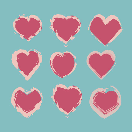 heart set. vector illustrationのイラスト素材