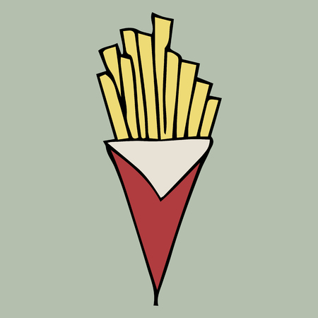 FRENCH FRIES. VECTORのイラスト素材