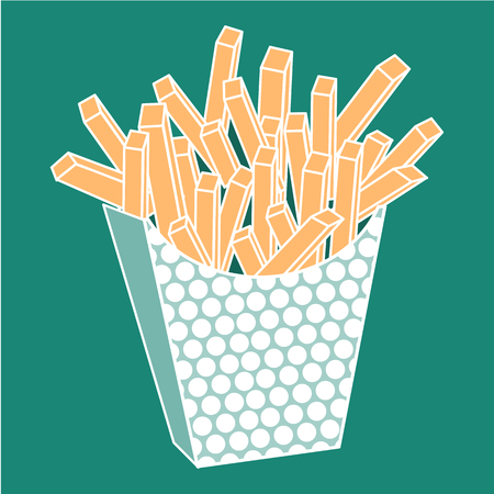 French fries. vector illustrationのイラスト素材