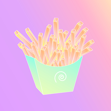 French fries. vector illustrationのイラスト素材