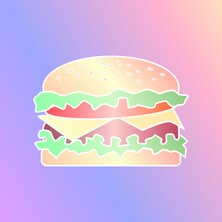 hamburger. vector illustrationのイラスト素材