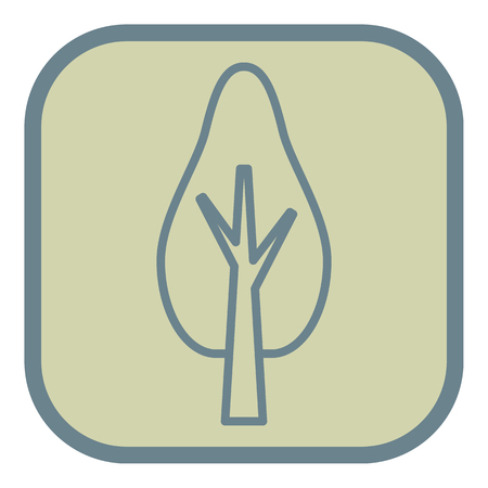 TREE ICON. VECTOR ILLUSTRATIONのイラスト素材