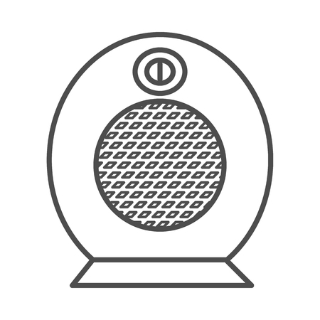 heater icon. vector outline illustration on white background.のイラスト素材