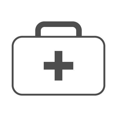 first aid kit icon. vector outline illustration on white background.のイラスト素材