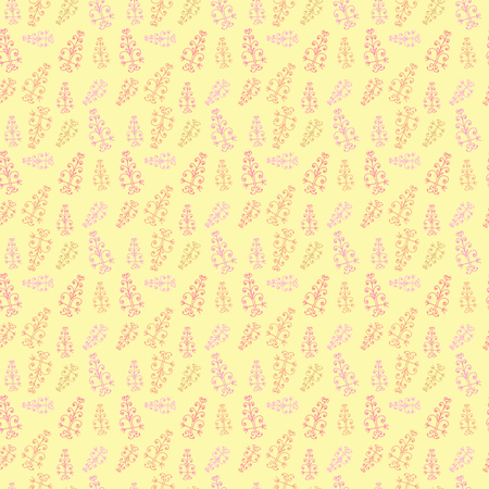 floral seamless pattern. Hand-drawn gel pen vector illustration.のイラスト素材