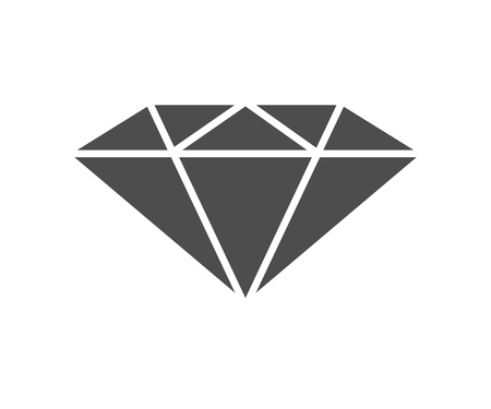 diamond icon. vector black and white illustrationのイラスト素材