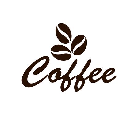 Coffee icon. Silhouette brown vector isolated illustration on whiteのイラスト素材