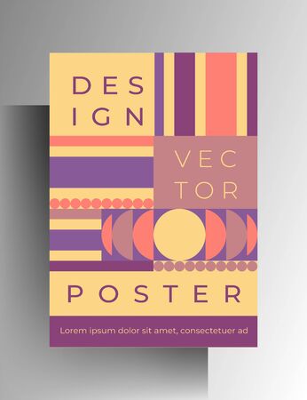 Design template geometric poster, cover. Colorful modern illustration. Vector 10 .のイラスト素材