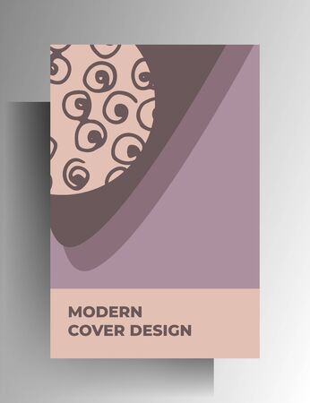 Cover template design for book, magazine, booklet, catalog. Geometric concept in pastel colors with hand drawn textures.のイラスト素材