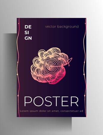 Cover design template. Colorful concept with hand drawn graphic elements. A4 format.のイラスト素材