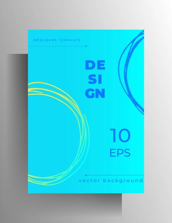 Cover for book, magazine, booklet, catalog, brochure. Colorful design with hand drawn elements.のイラスト素材