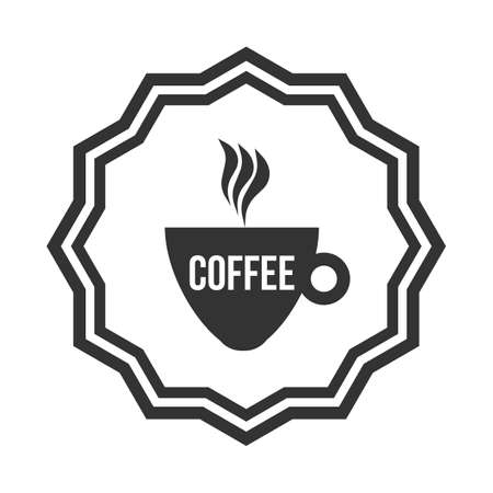 Coffee icon template . Monochrome vector isolated illustration.のイラスト素材