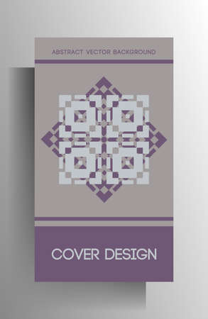 Geometric design cover template for book, booklet, catalog, poster. Vector color illustration.のイラスト素材