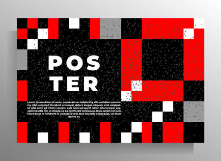 Cover template for book, brochure, poster, booklet, catalog, magazine. Geometric modern design. Vector illustration.のイラスト素材