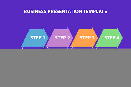 Infographics template for business presentation. Vector color illustration.のイラスト素材