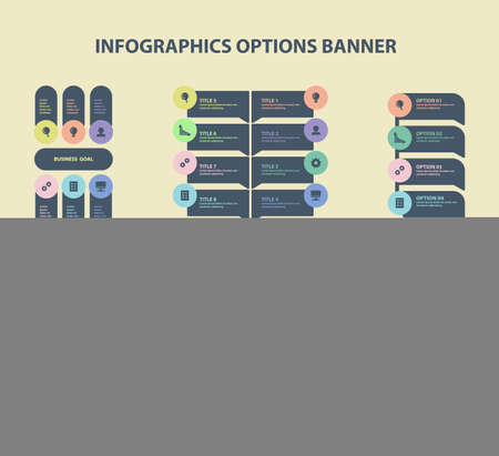 Infographics. Set of vector templates for business presentations.のイラスト素材