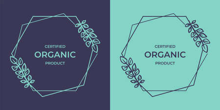 design for a brand of natural cosmetics, eco products. Vector.のイラスト素材