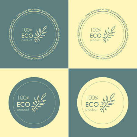 Logo design for a brand of natural cosmetics, eco products. Vector.のイラスト素材