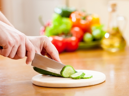 Hands with healthy food fresh vegetablesの写真素材