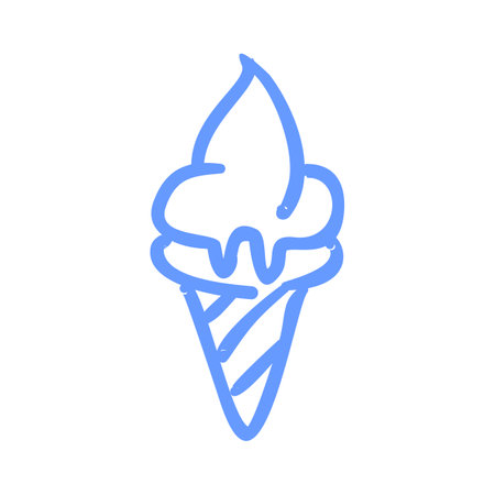 torch symbol or ice cream in a cone. editable vector in eps10 formatのイラスト素材