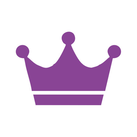 Purple Crown Icon silhouette in trendy flat style isolated on white background. Crown symbol for your website design, logo, app, UI. Vector illustration, EPS10.のイラスト素材