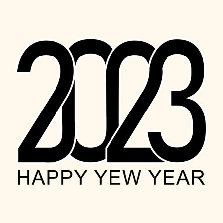 The 2023 New Year's greeting silhouette design in calm and soft colors. New year eve 2023 background...